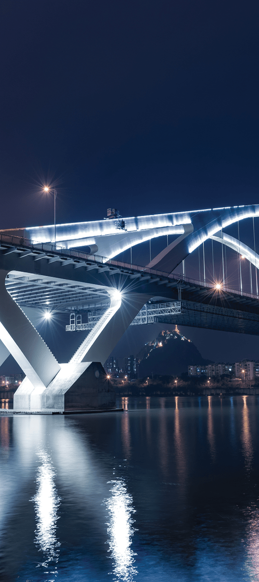 the bridges in modern city