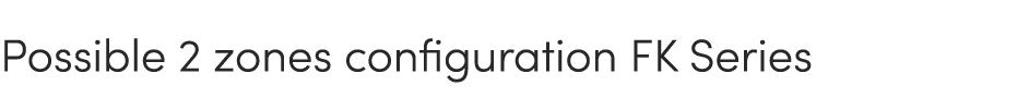 Possible 2 zones configuration FK Series