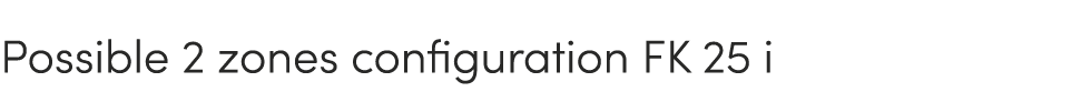 Possible 2 zones configuration FK 25 i