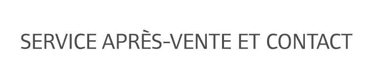 Service apr s-vente et contact