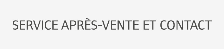 Service apr s-vente et contact