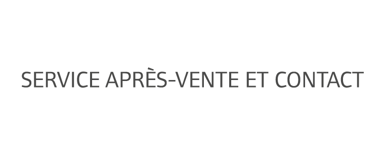 Service apr s-vente et contact