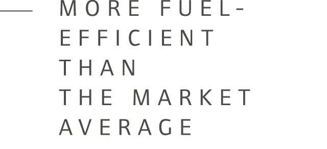   more fuel-efficient than the market average 