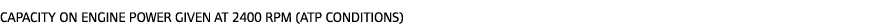 Capacity on engine power given at 2400 rpm (atp conditions)