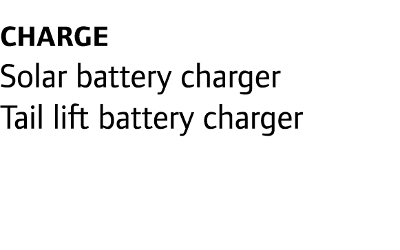 Charge Solar battery charger Tail lift battery charger 