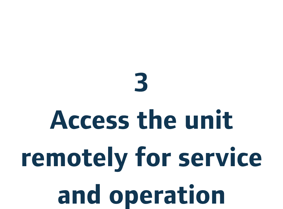 3 Access the unit remotely for service and operation