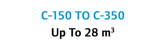 C-150 to C-350 Up To 28 m3