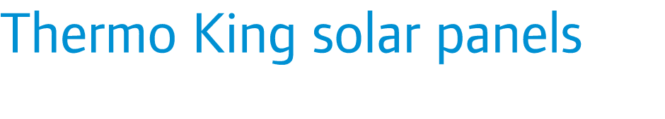 Thermo King solar panels
