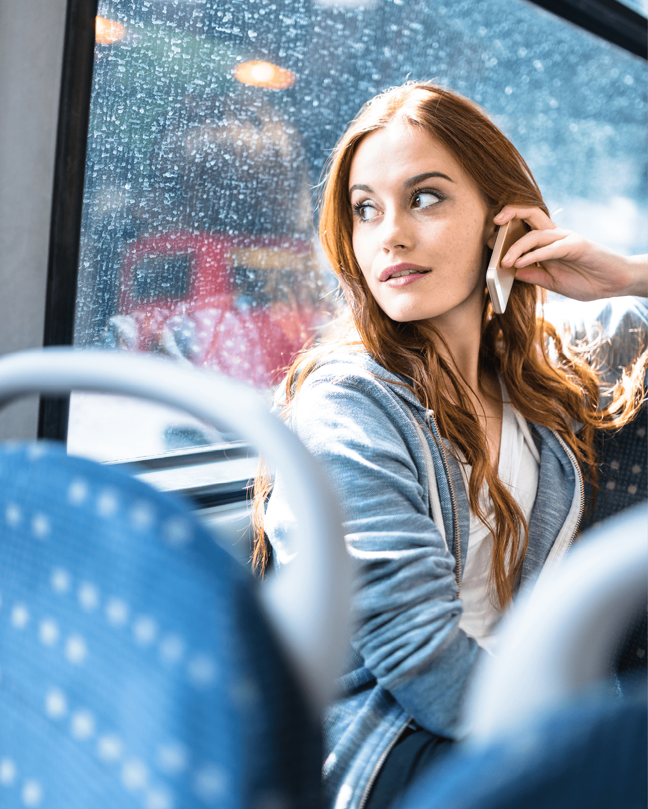 584498426 woman inside a bus in london
