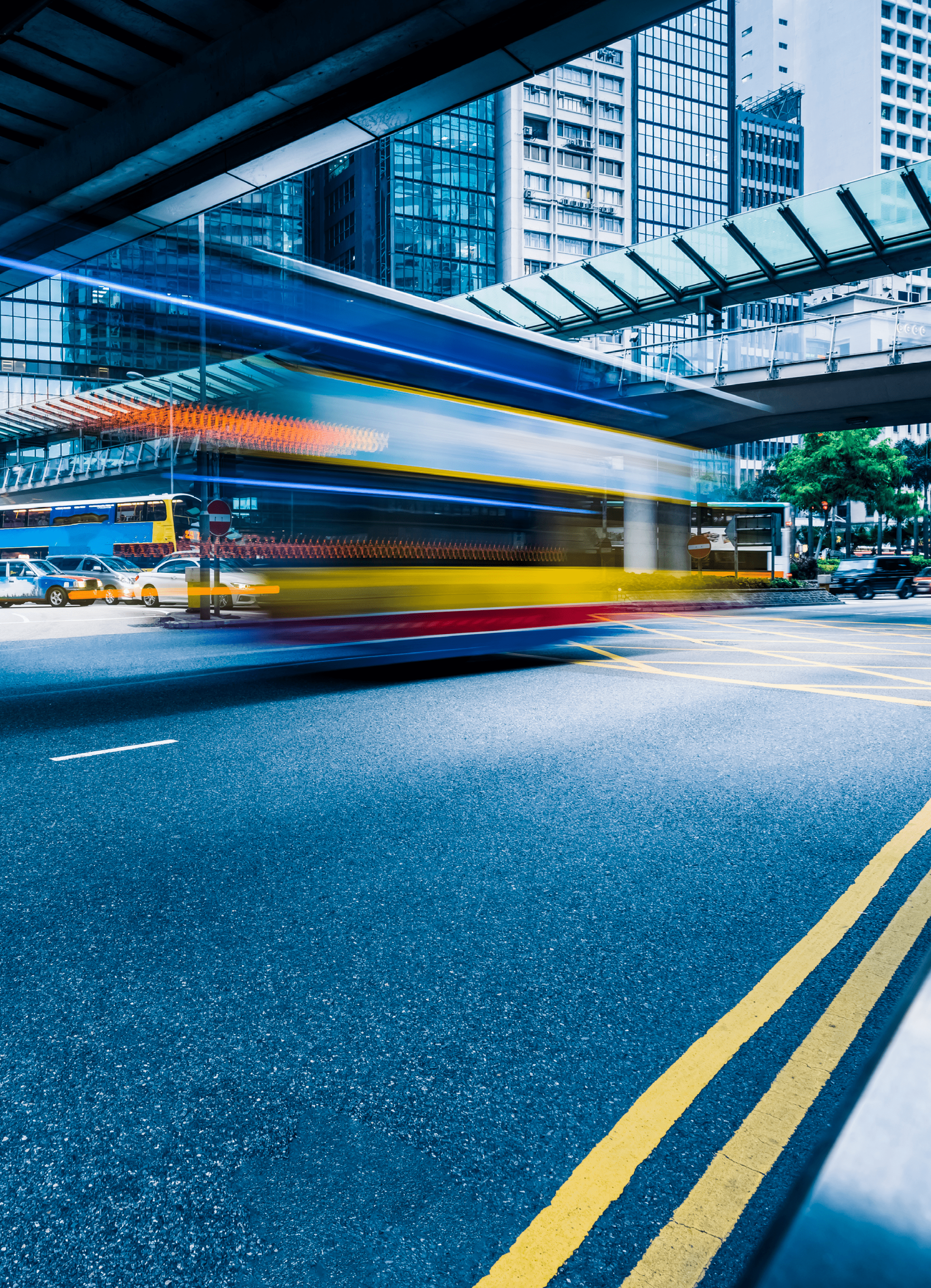 traffic in Hong Kong,China.