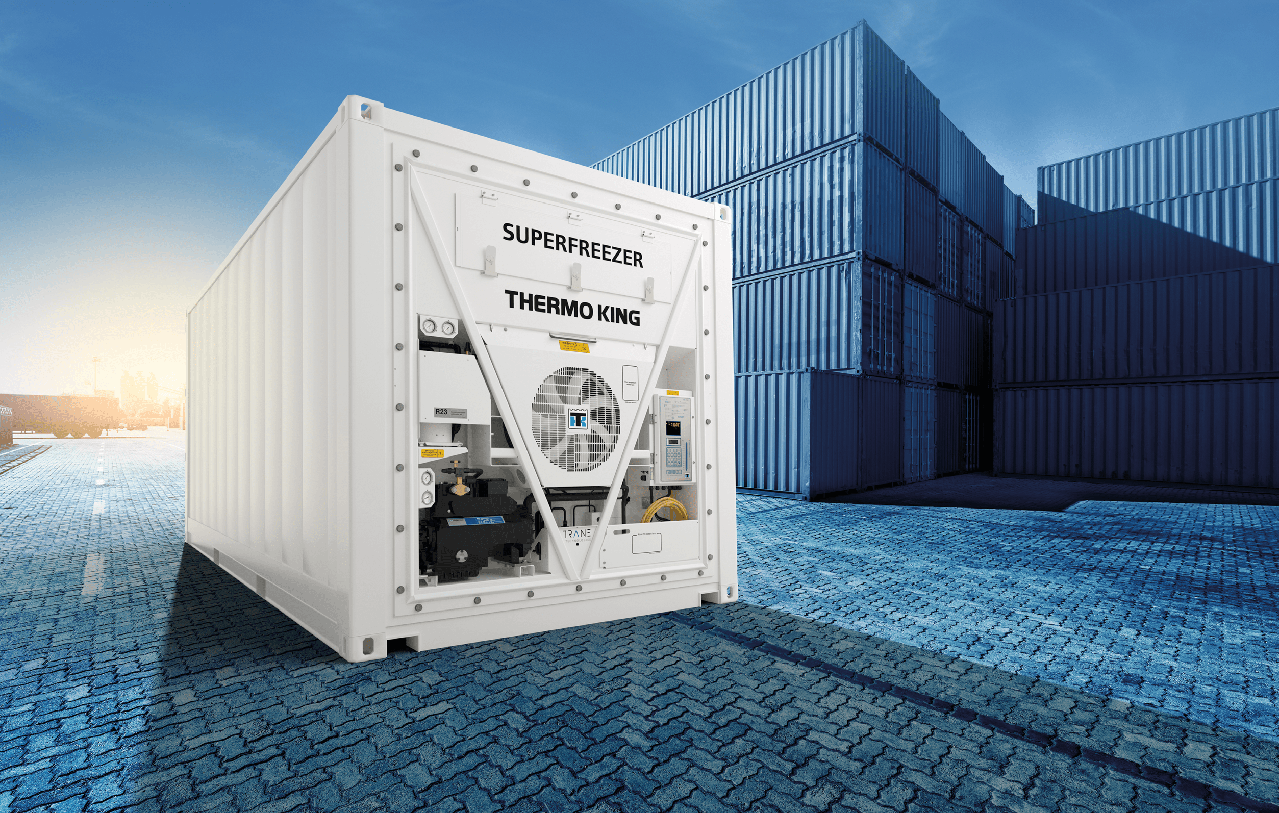 Containers box from Cargo freight ship for import export,logistic concept