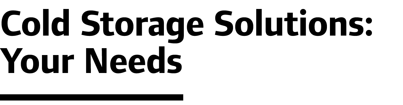 Cold Storage Solutions: Your Needs