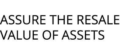 assure the resale value of assets