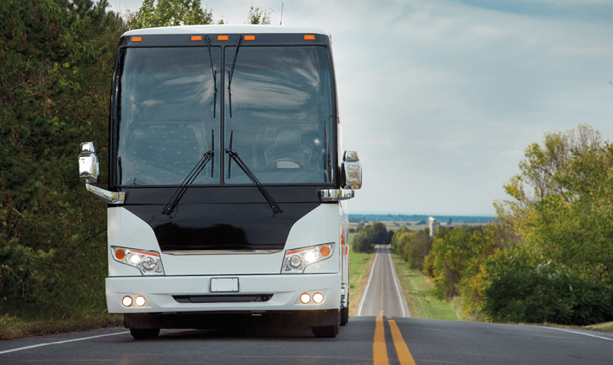 Charter Coach bus on highway