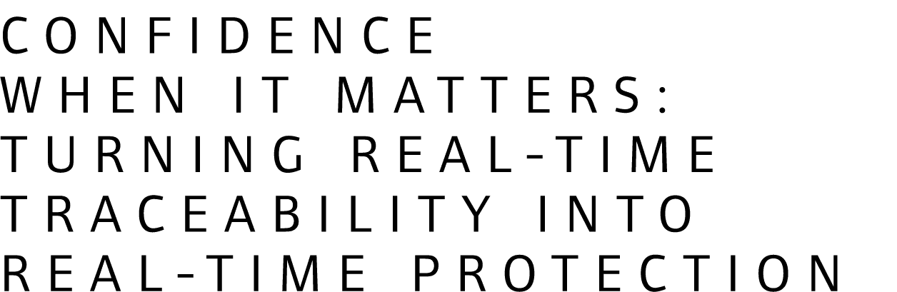 Confidence when it matters: turning real-time traceability into real-time protection