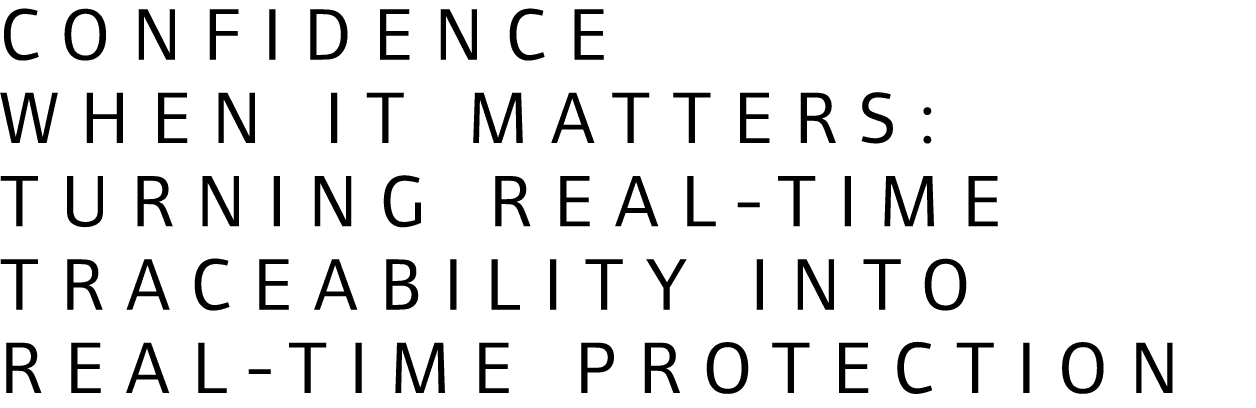 Confidence when it matters: turning real-time traceability into real-time protection