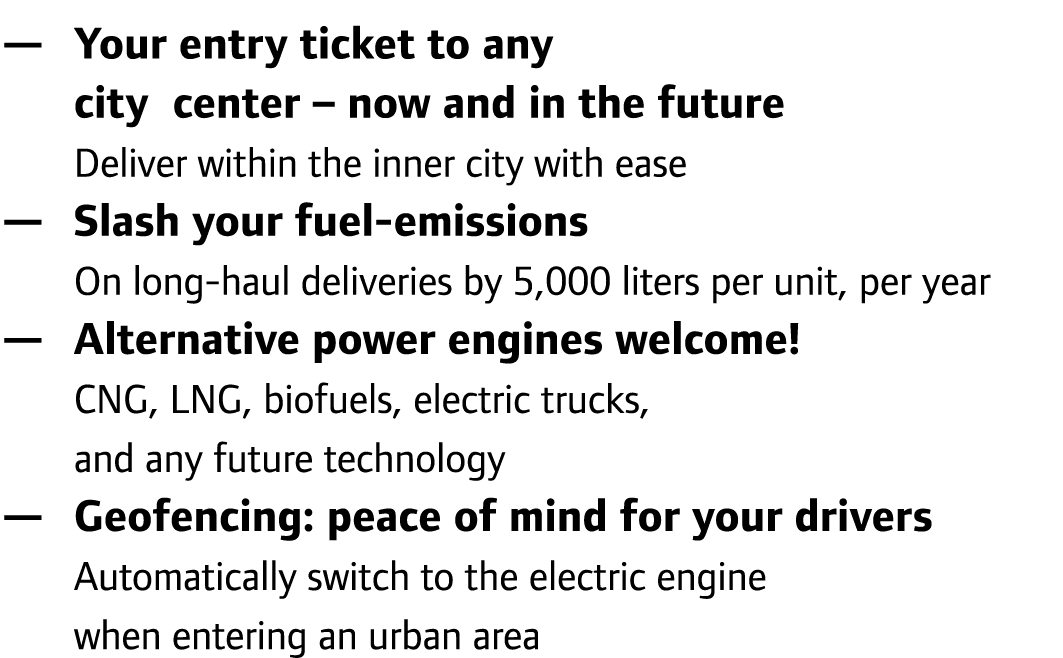 — Your entry ticket to any city center – now and in the future Deliver within the inner city with ease — Slash your f...