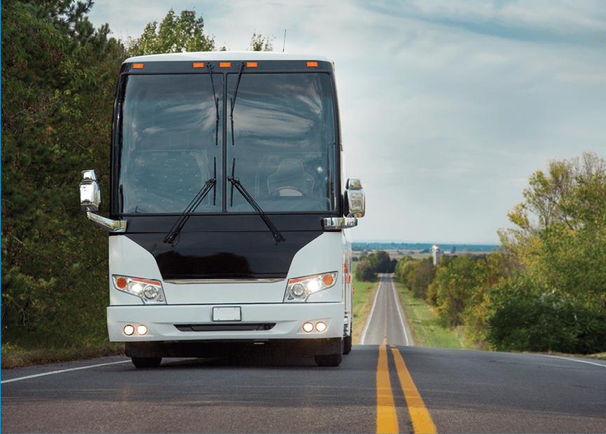 Charter Coach bus on highway