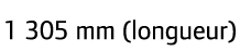 1 305 mm (longueur)