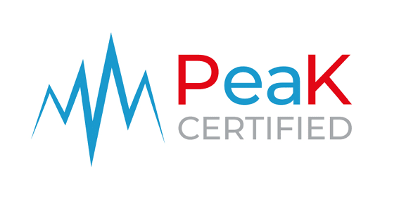 A logo for a certified peak performance company. AI generated content