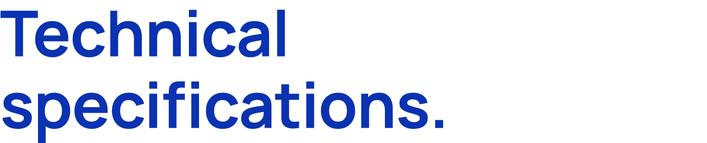 Technical specifications.