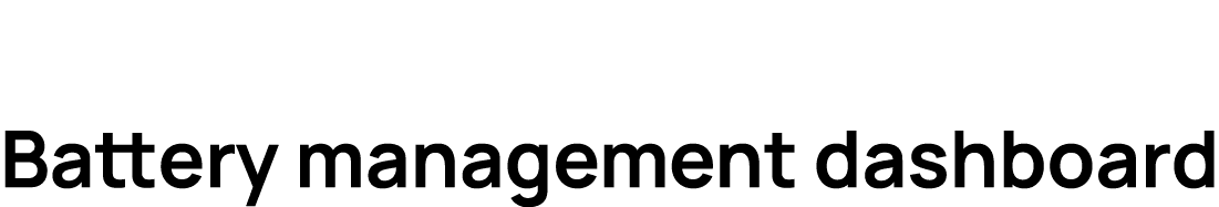 Battery management dashboard