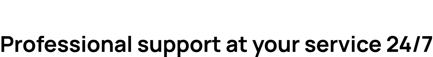 Professional support at your service 24/7