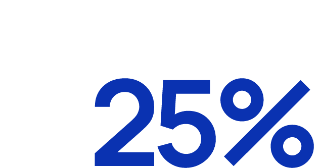 25%