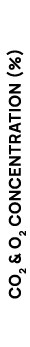 CO2 & O2 concentration (%)